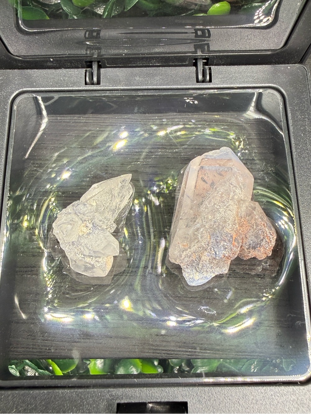 2 Natural Dumortierite Specimens in Display Box